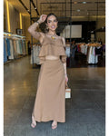 Conjunto Cropped e Saia Longa