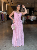 Vestido Longo Babado