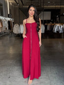 Vestido Longo Zíper Bia
